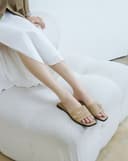 Giày Sandal Phối Quai Buckle Đính Đá