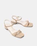 Giày Sandal Quai Đắp Phối Khóa Oval