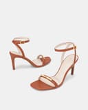 Giày Sandal Mũi Vuông Gắn Khóa Trang Trí