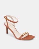 Giày Sandal Mũi Vuông Gắn Khóa Trang Trí