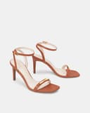Giày Sandal Mũi Vuông Gắn Khóa Trang Trí