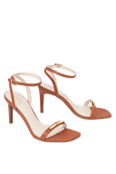 Giày Sandal Mũi Vuông Gắn Khóa Trang Trí