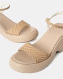 Giày Sandal Xuồng Quai Bản Lớn Phối Quai Cổ Chân