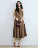 Giày Sandal Cao Gót Phối Hai Quai Đá Trang Trí