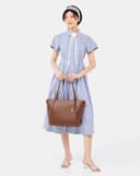 Túi Xách Lớn Tote Phối Charm Trang Trí