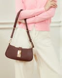 Túi Xách Nhỏ Đeo Vai Phối Khoá Xoay