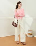 Túi Xách Nhỏ Đeo Vai Phối Khoá Xoay