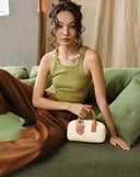 Túi Xách Nhỏ Form Chữ Nhật Phối Charm