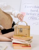 Túi Xách Nhỏ Vanity Bag Phối Charm Nơ