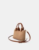 Túi Xách Nhỏ Vải Dệt Phối Charm