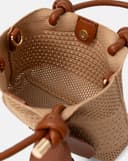 Túi Xách Nhỏ Vải Dệt Phối Charm