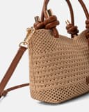 Túi Xách Nhỏ Vải Dệt Phối Charm