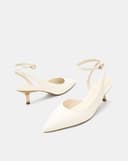 Giày Cao Gót Pump Hở Gót Quai Cổ Chân