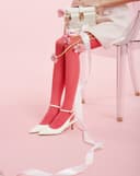 Giày Cao Gót Pump Hở Gót Quai Cổ Chân