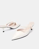 Giày Mules Lượn Sóng Gót Thanh