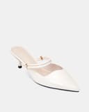 Giày Mules Lượn Sóng Gót Thanh