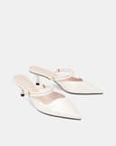 Giày Mules Lượn Sóng Gót Thanh