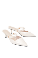 Giày Mules Lượn Sóng Gót Thanh