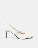 Giày Cao Gót Pump Gót Thanh Phối Quai Trang Trí