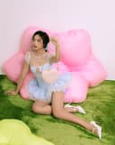 Giày Cao Gót Pump Gót Thanh Phối Quai Trang Trí