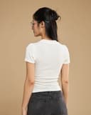 Áo thun tay phồng phối nút kiểu