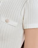 Áo thun tay phồng phối nút kiểu