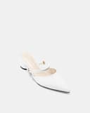 Giày Cao Gót Gót Trụ Phối Khóa