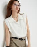 Áo kiểu cổ nẹp độn xếp vai