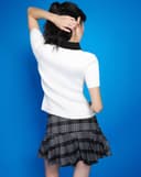 Áo polo dệt kim cổ phối màu