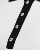 Áo polo dệt kim cổ phối màu