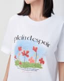 Áo thun form rộng in kỹ thuật số tranh đồng hoa