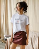 Áo thun form boxy in 