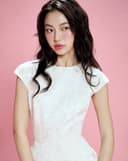 Đầm mini tay con vải gấm sơn mài