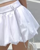 Chân váy ngắn tùng bí thắt nơ