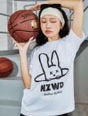 Áo thun unisex Newzy Wonder oversized 100% cotton in Stalker Rabbit NZATH004