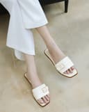 Giày Sandal Phối Quai Buckle Đính Đá