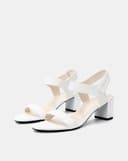 Giày Sandal Gót Trụ Quai Ngang Basic