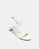 Giày Sandal Gót Trụ Quai Ngang Basic