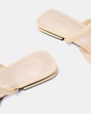 Giày Mules Bệt Trang Trí Khóa