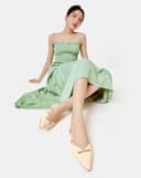 Giày Mules Bệt Trang Trí Khóa