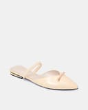 Giày Mules Bệt Trang Trí Khóa