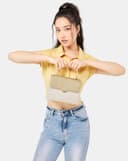 Túi Xách Nhỏ Top Handle Phối Khoá Trang Trí