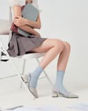 Giày Cao Gót Slingback Gót Vuông Cơ Bản