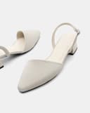 Giày Cao Gót Slingback Gót Vuông Cơ Bản