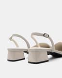 Giày Cao Gót Slingback Gót Vuông Cơ Bản