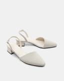 Giày Cao Gót Slingback Gót Vuông Cơ Bản