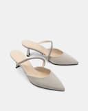 Giày Cao Gót Cao Gót Phối Dây Đá Trang Trí