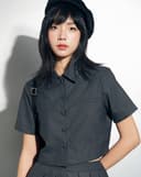 Áo Sơmi tay ngắn dáng crop
