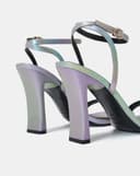 Giày Sandal Gót Thanh Phối Si Vân