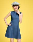 Đầm basic mini vải denim